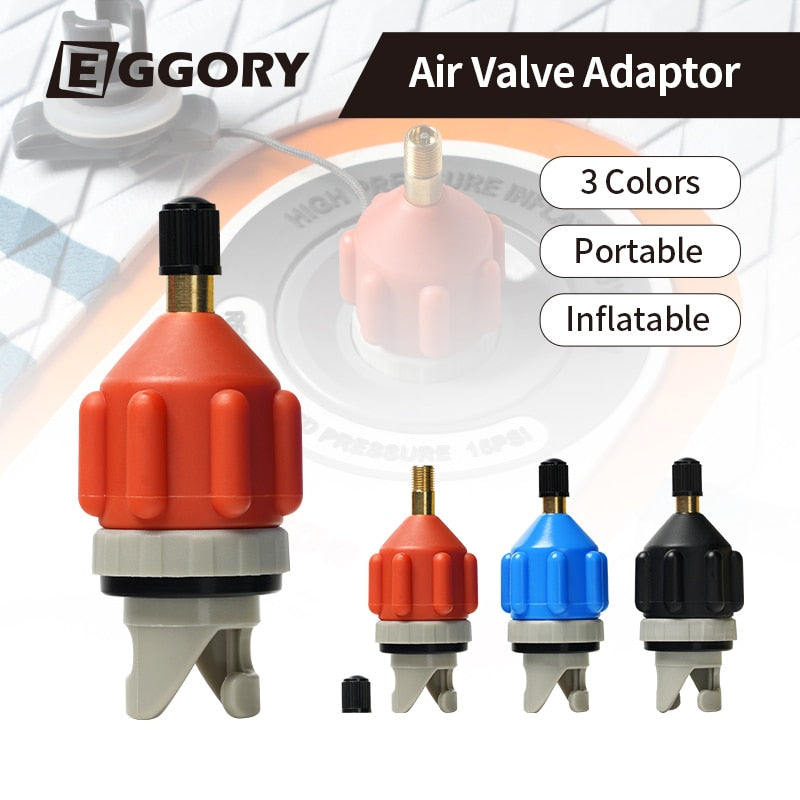 EGGORY SUP Board Air Valve Adaptor Durable Rowing Boat Air Valve Adaptor Kayak Inflatable Pump Adapter For Surf Boating Fishing