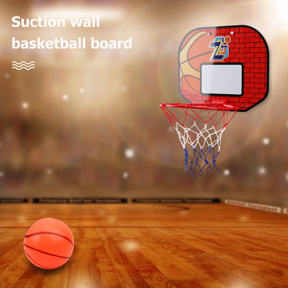 Plastic Basketball Backboard Hoop for Children Kids Set Wall Suction Board Indoor Game Mini Sports Toy Boys Gifts