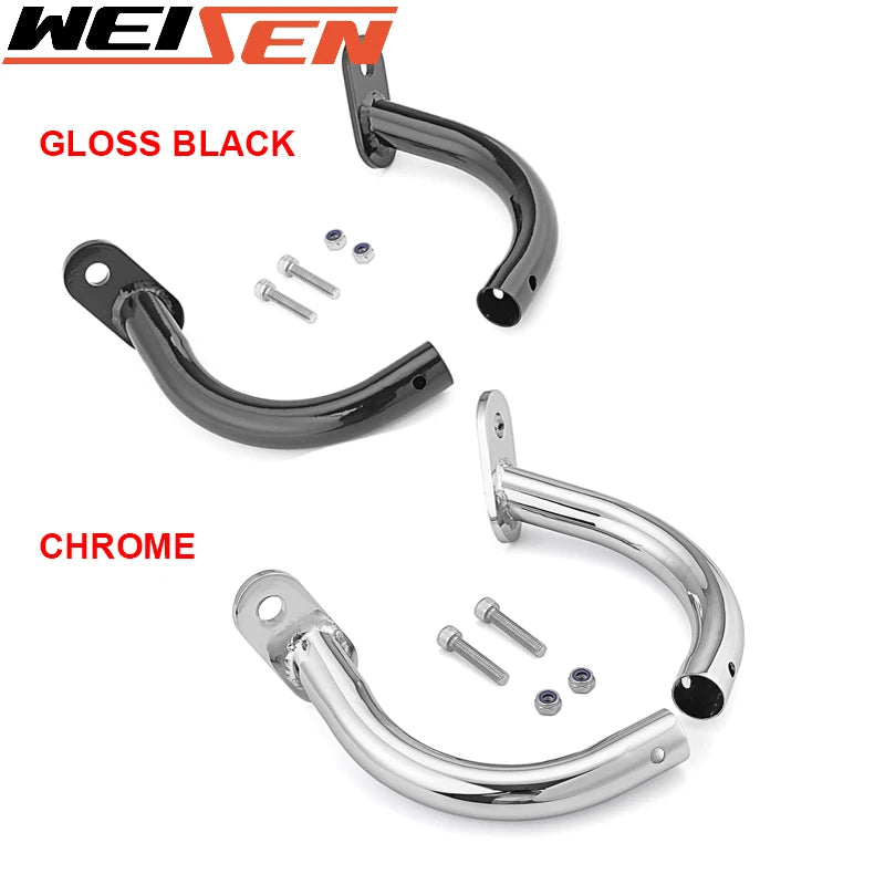 Motorcycle Chrome Gloss Black Saddlebag Guard Eliminator Bracket For Harley Davidson Electra Glide FLHT  1997-2008