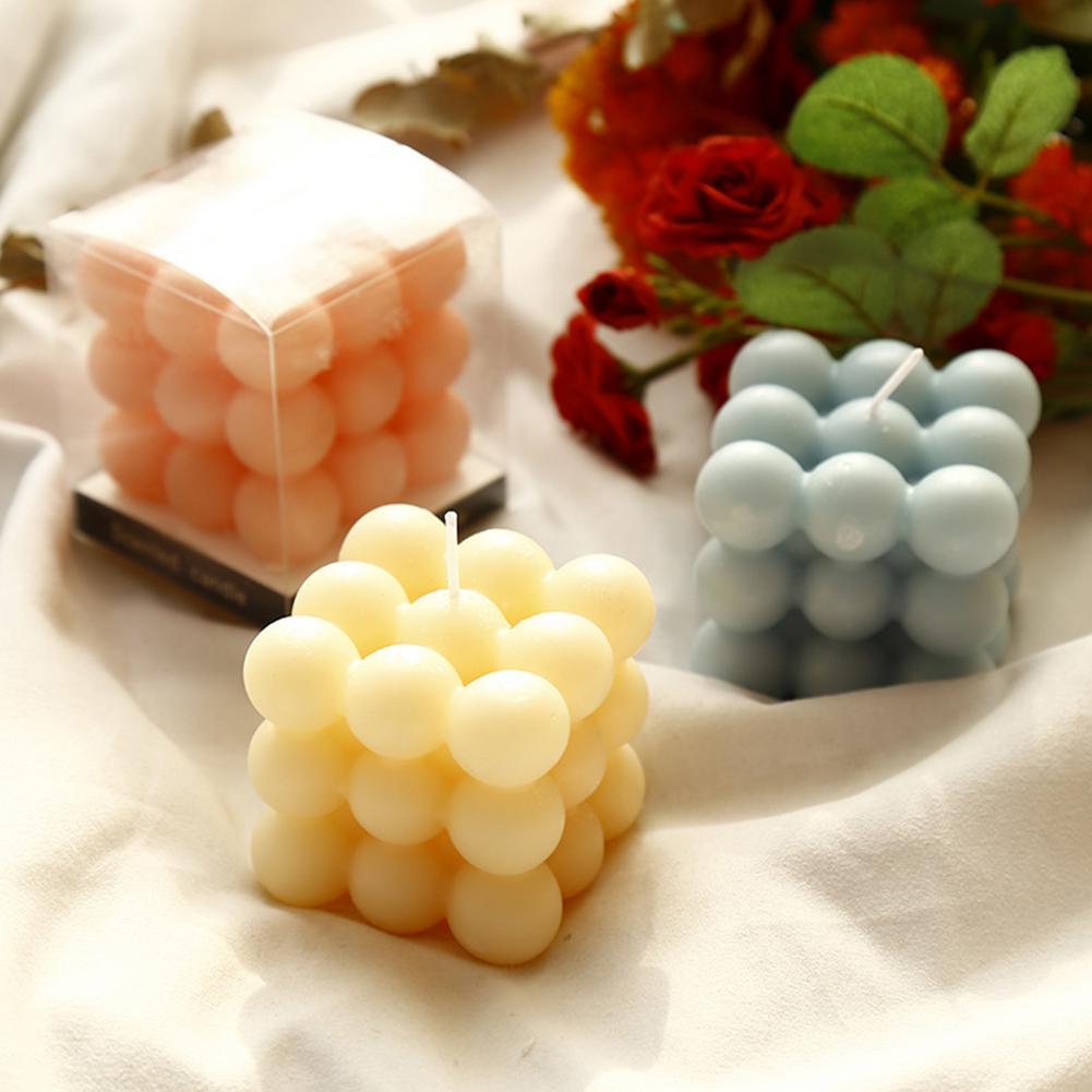 Bubble Candle Soy Pure Wax Gifts For Home Ornaments Round Magic Cube Candle Mould Soy Wax Essential Oil Aromatherapy Candle - DJVWellnessandPets