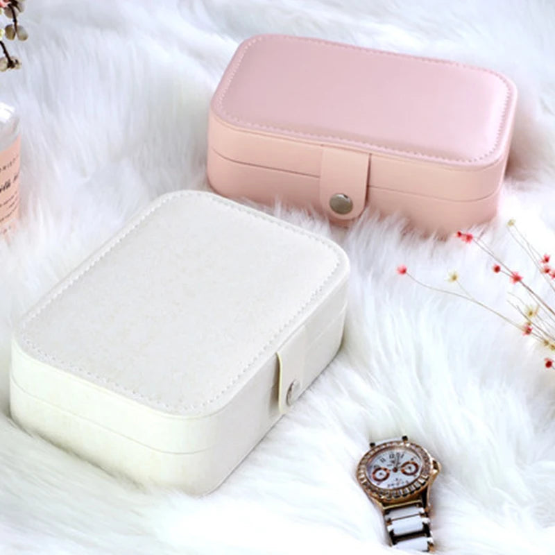 Jewelry Casket Locked Box Compartment Portable