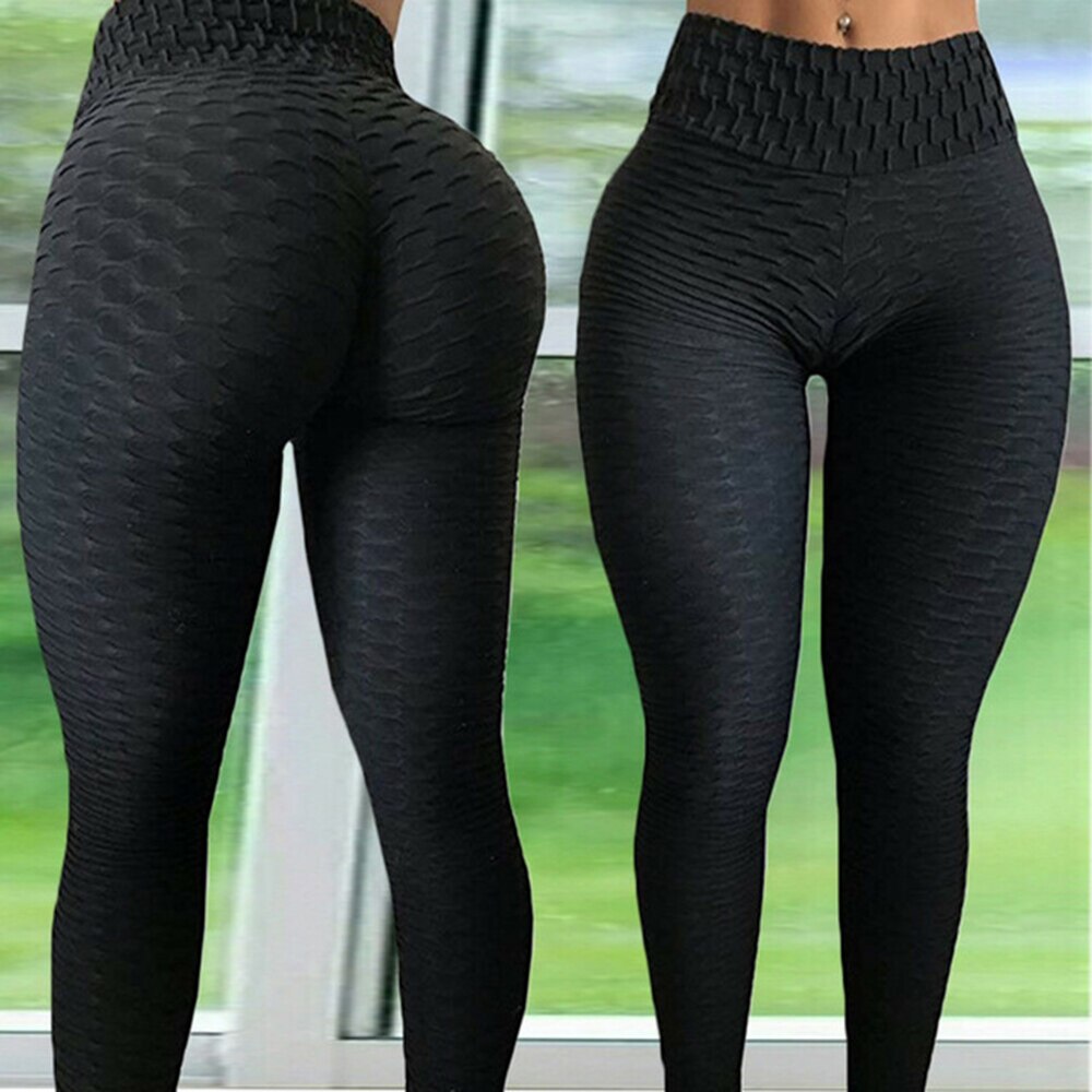 Fitness Yoga Pants Women Sexy Leggings Sport Plus Size Black leggins Jacquard Running Tights Gym Scrunch Anti Cellulite Leggings - DJVWellnessandPets