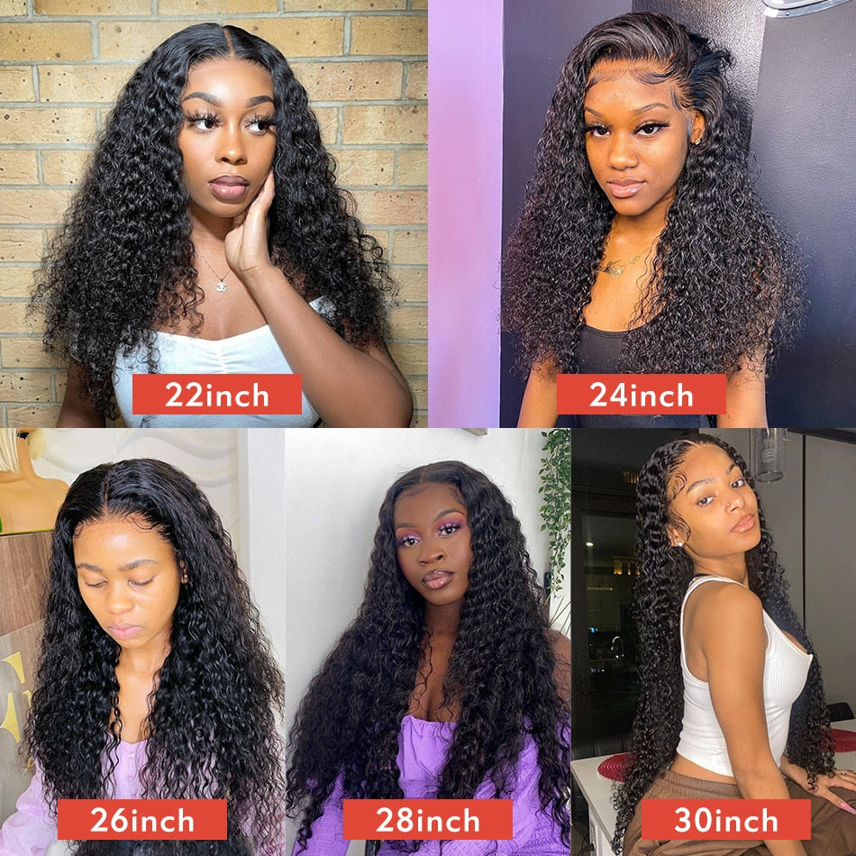 Water Wave Lace Front Wig Full Lace Front Human Hair Wigs 30 34 Inch HD Wet And Wavy Loose Deep Wave Frontal