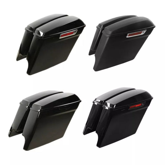 Motorcycle 5" Extended Stretched Hard Saddlebags Saddle bag For Harley Touring Street Electra Glide Road King 2014-2022 2020 19