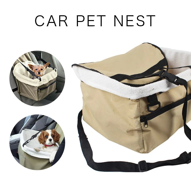 Leisure Solid Dog Car Seat Cover Folding Hammock