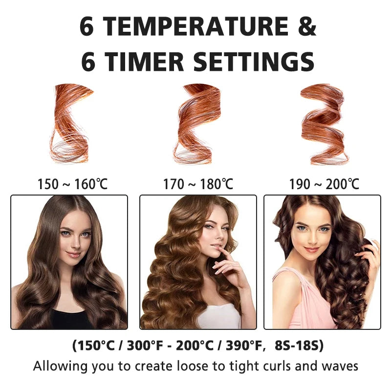 Automatic Hair Curler Wireless USB Rechargeable