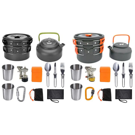 Camping Cookware Kit Cutlery Utensils BBQ Tableware