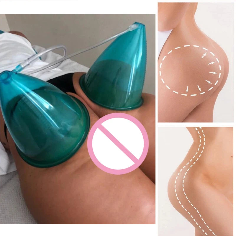 18cm Vacuum Cup Massager BBL Butt Lifting Colombien Machine Buttocks Enhancement Breast Enlargement Pumps Suction Therapy