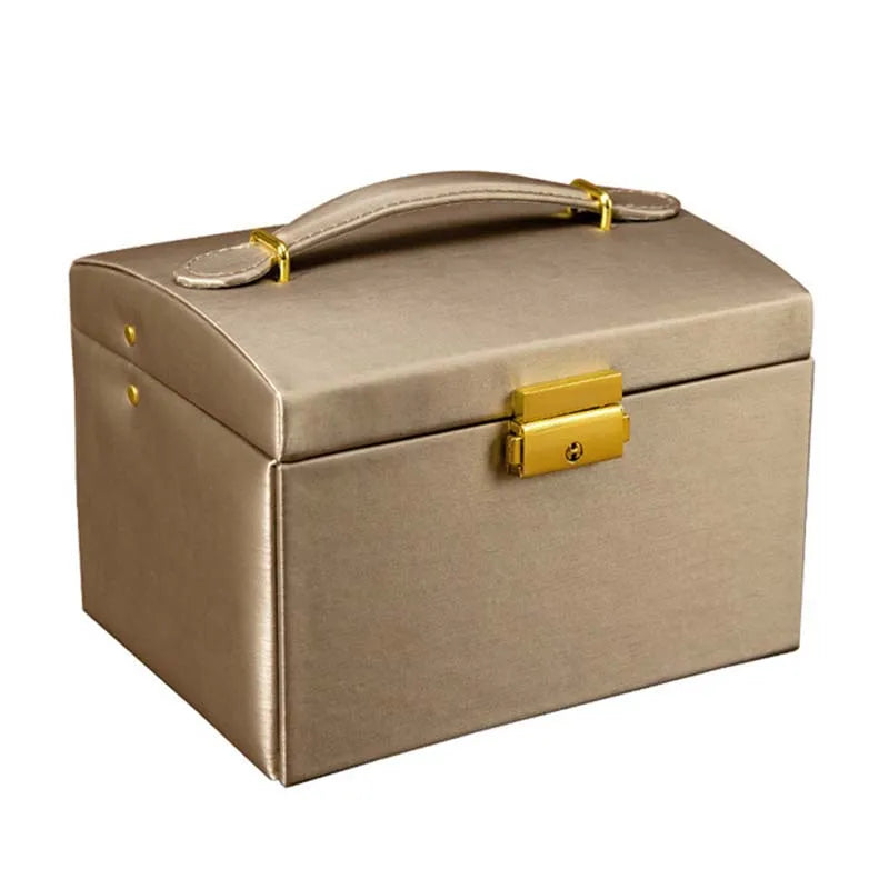 High Capacity Jewelry Box European Style 3 Layers