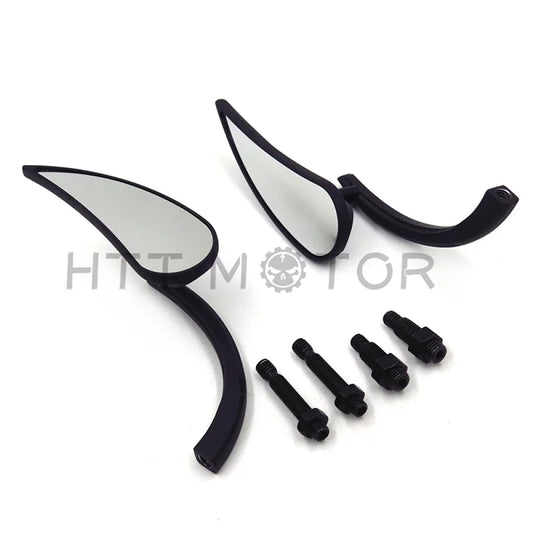 Aftermarket Free Shipping Motorcycle Parts Teardrop Rad II Rearview Mirror For Harley Davidson Street Sportster Cruiser BLACK