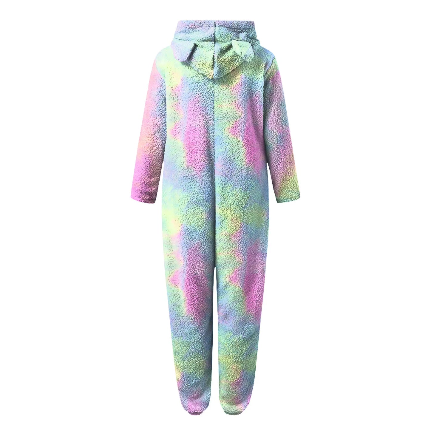 Winter Warm Tie Dye Pyjamas Women Onesize