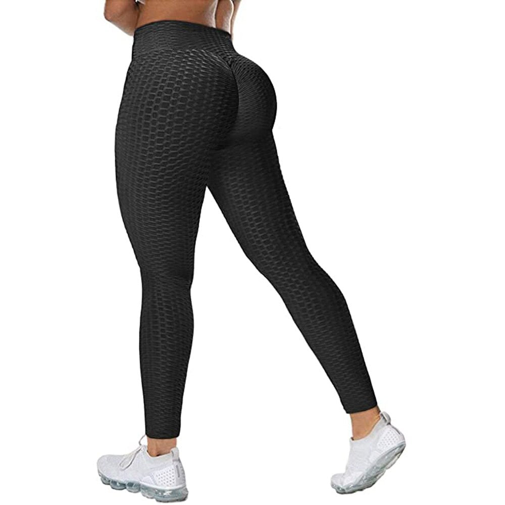 Fitness Yoga Pants Women Sexy Leggings Sport Plus Size Black leggins Jacquard Running Tights Gym Scrunch Anti Cellulite Leggings - DJVWellnessandPets