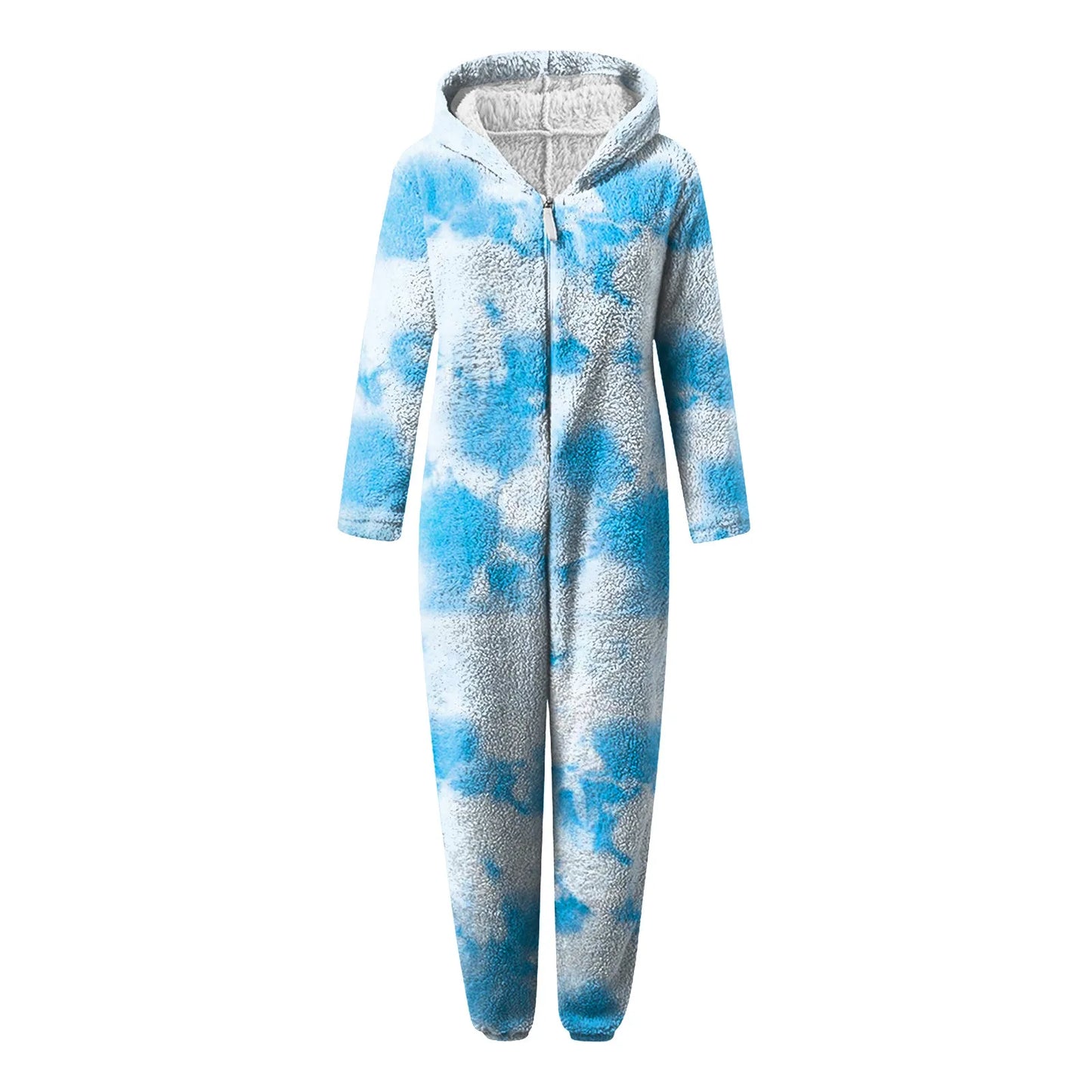 Winter Warm Tie Dye Pyjamas Women Onesize