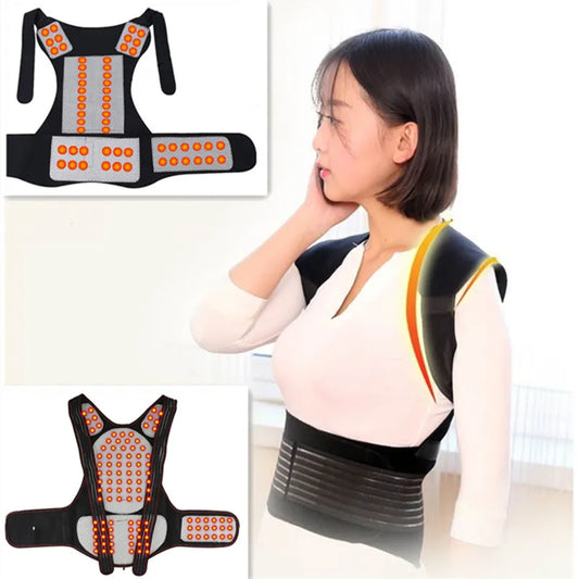 Pain Relief Vest Tourmaline Self-heating Magnetic Therapy Waist Back Shoulder Posture