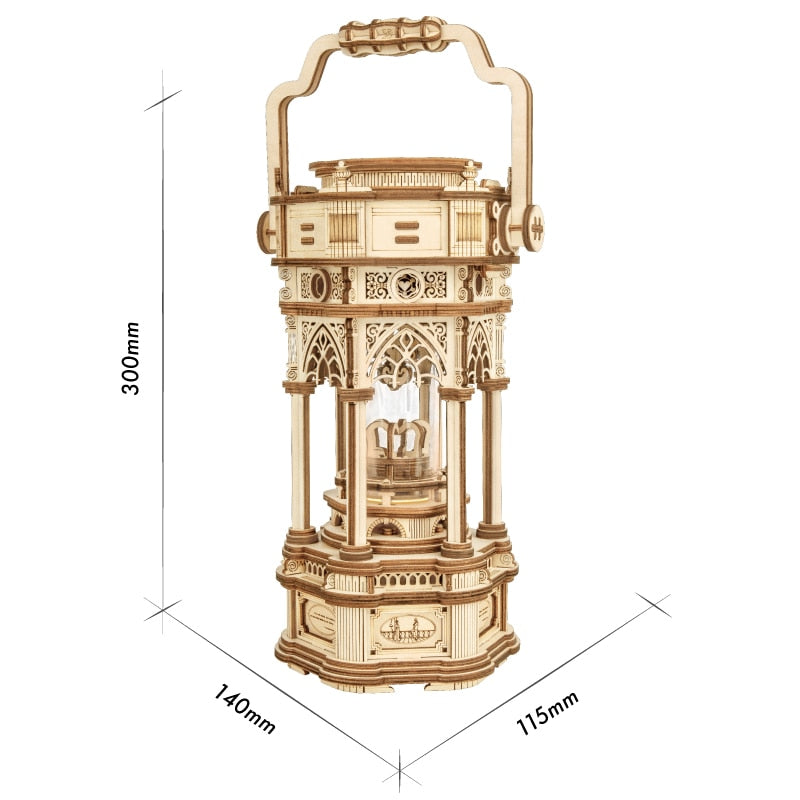 Robotime Rokr Music Box Starry Night 3D Wooden Puzzle Game Assembly Model Building