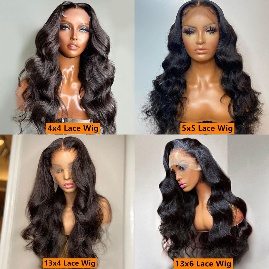 Body Wave Lace Wigs For Women Human Hair 4x4 5x5 Lace Closure Wig 30 32 34 Inch 13x4 13x6 Lace Frontal Wig Deep Wave Frontal - DJVWellnessandPets