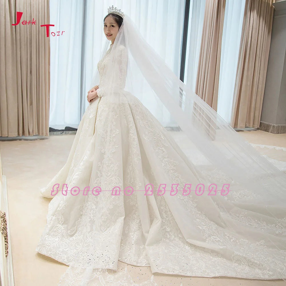 Wedding Dress Chapel Train Luxury Bridal Gown