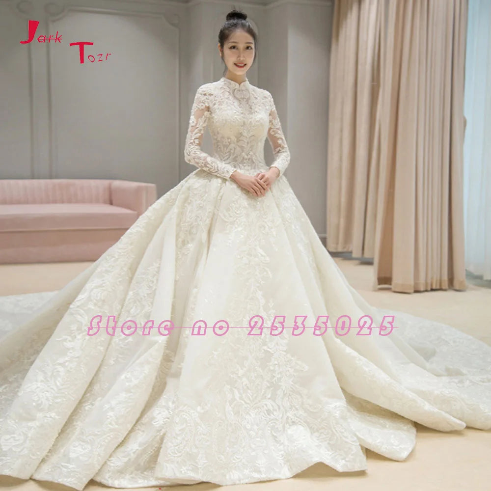 Wedding Dress Chapel Train Luxury Bridal Gown