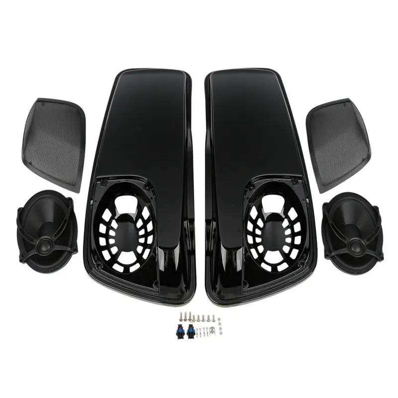 Motorcycle Saddlebag Lids With 5"X7" Speakers For Harley Touring Road King Electra Glide Street Glide Ultra-Classic 2014-2023