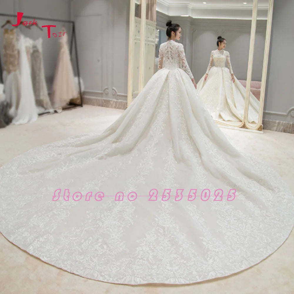 Wedding Dress Chapel Train Luxury Bridal Gown