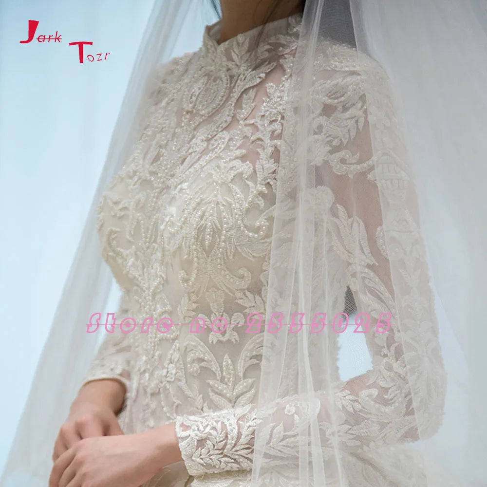 Wedding Dress Chapel Train Luxury Bridal Gown