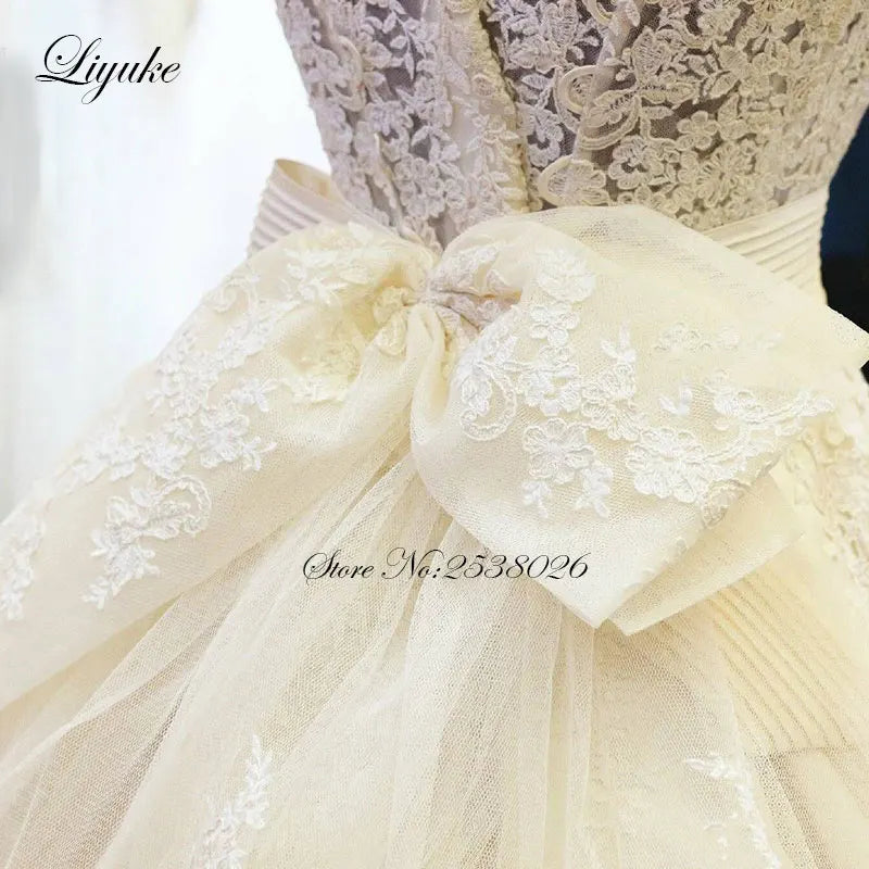 Lustrous Satin Wedding Appliques Lace  Customize Prom