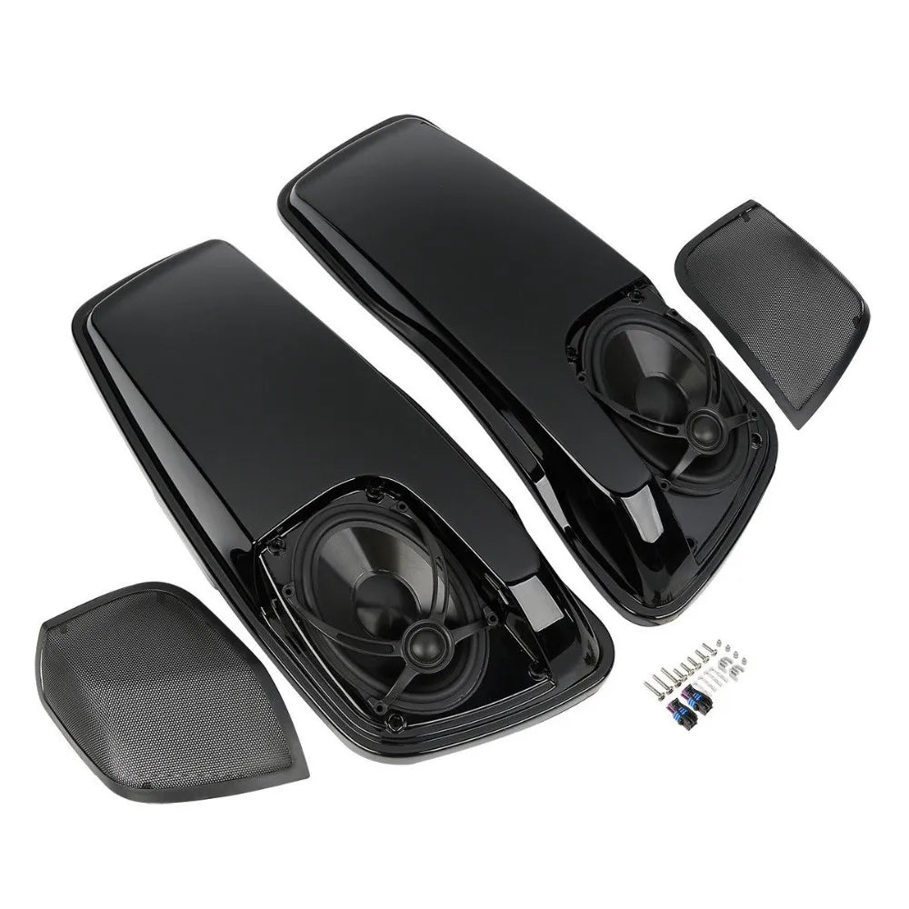 Motorcycle Saddlebag Lids W/ 5"X7" Speakers For Harley Touring Electra Street Glide 2014-2023 2020