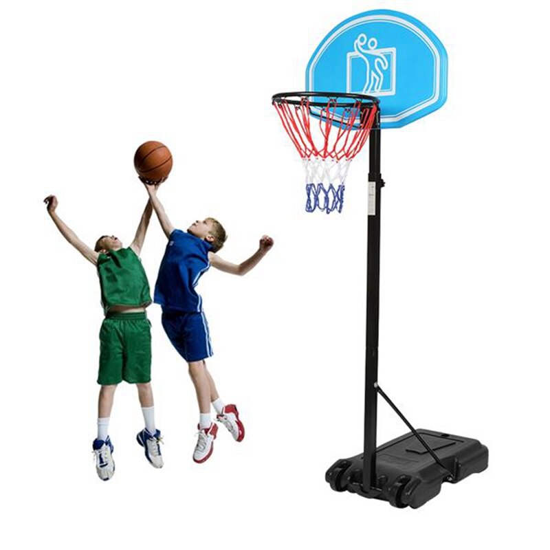 Adjustable Adults Kids Indoor Mobile Basketball Stand Hoop Outdoor Sports Shooting Rack Basket Rim Backboard Gear Entertainment