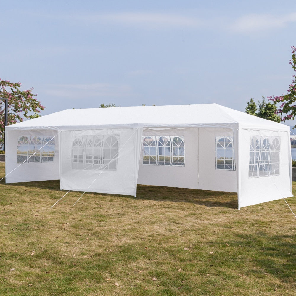 3 x 9m 7/8 Sides Waterproof Tent with Spiral Tube Wedding Tent Outdoor Gazebo Heavy Duty Pavilion Event US Warehouse - DJVWellnessandPets