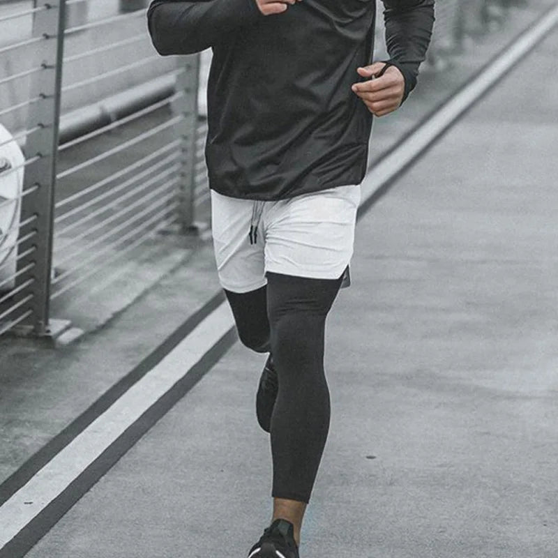 Men’s 2 In 1 Running Pants