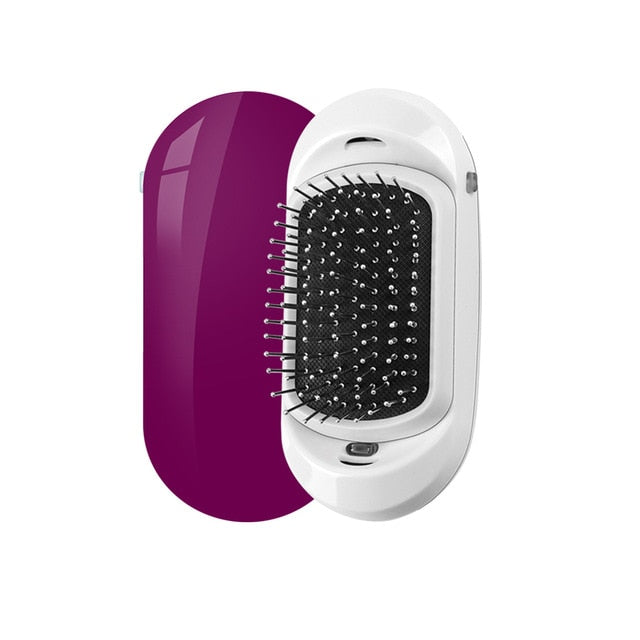 New Version Ionic Hairbrush Portable Negative Ions Product Electric Massage Hairbrush Anti-static Hair Brush