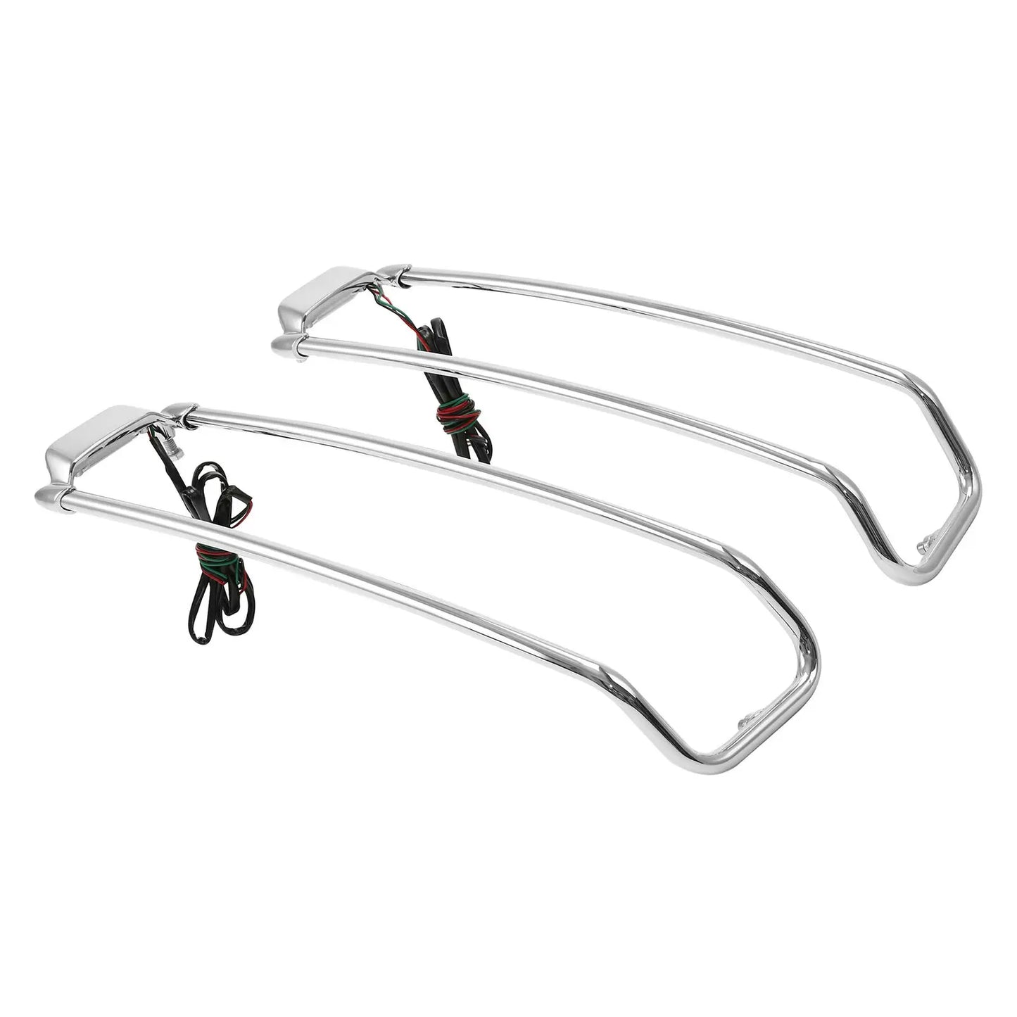 Motorcycle Saddlebags Lid Rack Top Rail Guard W/ Light For Harley Touring Road King Electra Street Glide FLHT FLHX 1994-2013