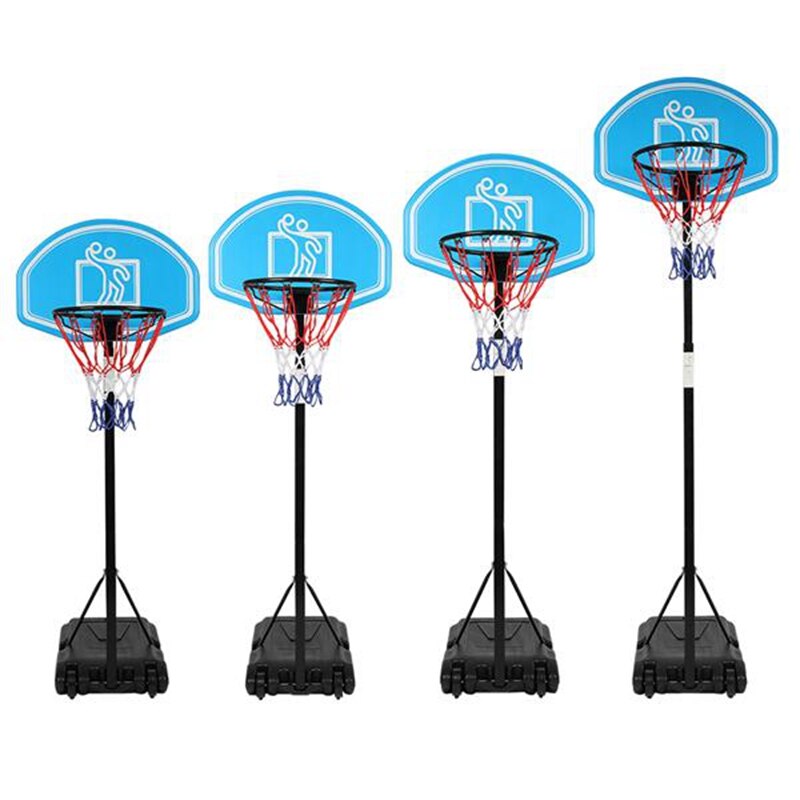 Adjustable Adults Kids Indoor Mobile Basketball Stand Hoop Outdoor Sports Shooting Rack Basket Rim Backboard Gear Entertainment