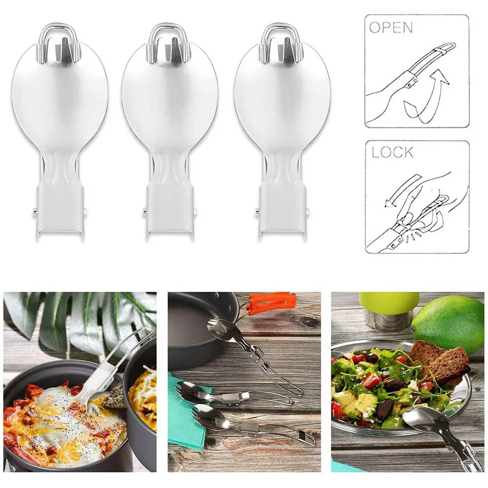 Camping Travel Equipment Tableware Cookware Kit