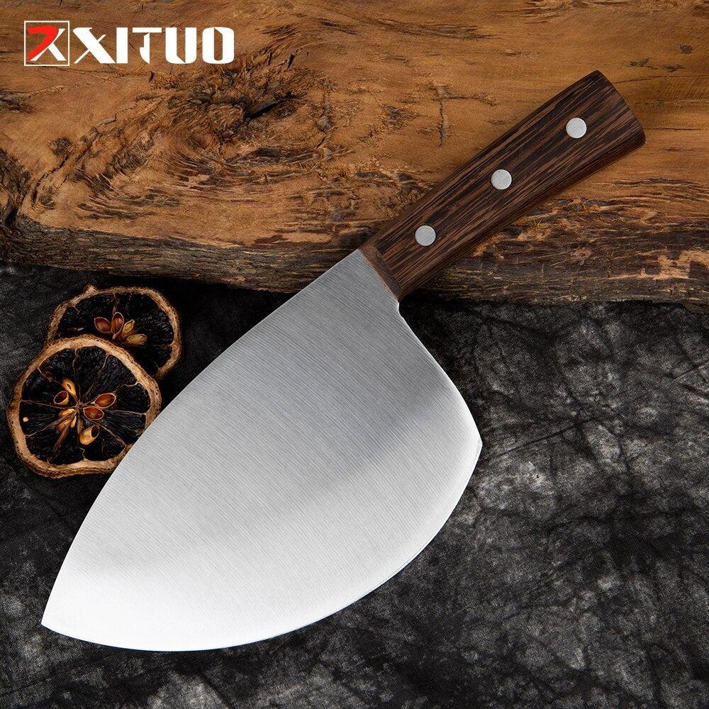 XITUO Sharp kitchen knives Stainless Outdoor Camping Pork Knife Butcher knife Chef Knife Cleaver Cooking Tools Fish knife