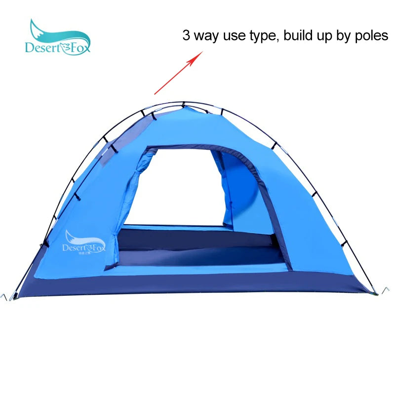 Desert&Fox Automatic Tent 3-4 Person Camping Tent,Easy Instant Setup Protable Backpacking for Sun Shelter,Travelling,Hiking