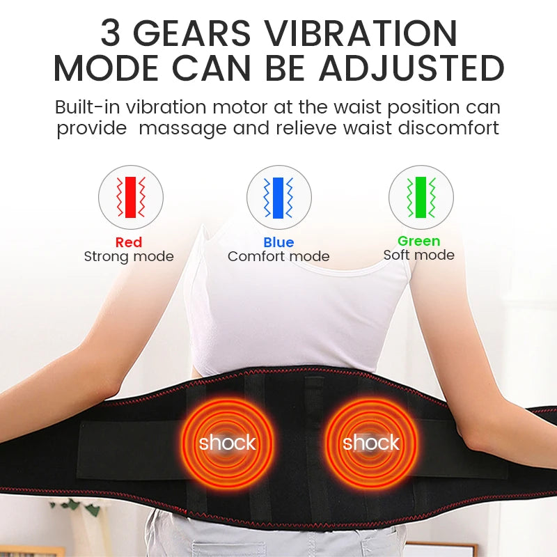 Electric Waist Posture Corrector Infrared Heating Massage Belt