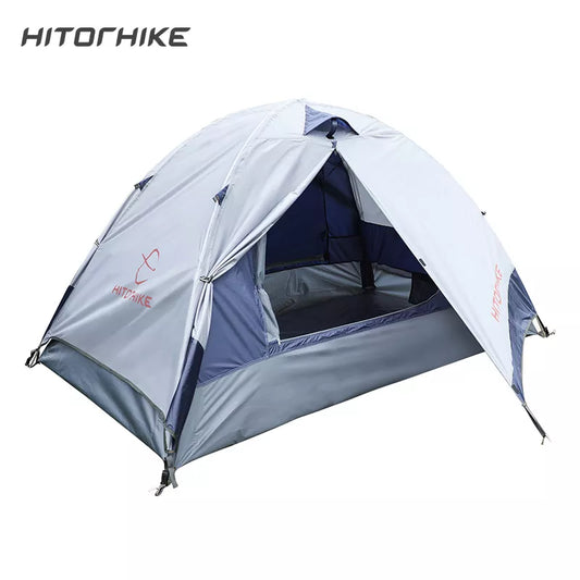 Hitorhike 1/2 Person Tent Ultralight Single Layer Water Resistance Camping Tent PU1000mm with Carry Bag for Hiking Traveling