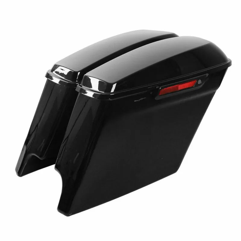 Motorcycle 5" Extended Stretched Hard Saddlebags Saddle bag For Harley Touring Street Electra Glide Road King 2014-2022 2020 19