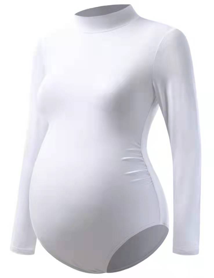 Maternity Bodysuit Pregnant Photo Shoot Long Sleeve Shirt Photography Clothes For Pregnancy Woman Basic Tops