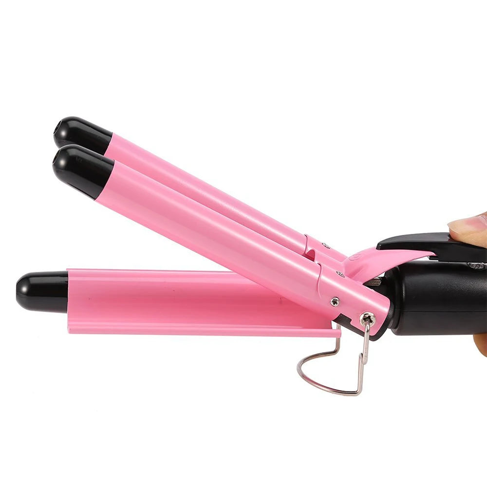 Ceramic Triple Barrel Hair Curler Professional Iron