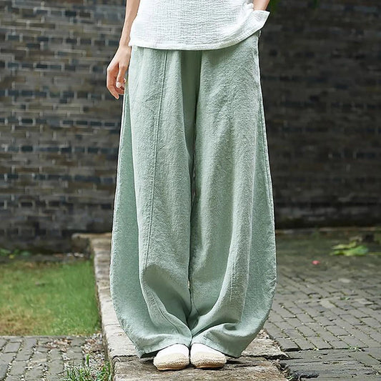 Women's Pants Cotton and Linen Summer Solid Color Loose