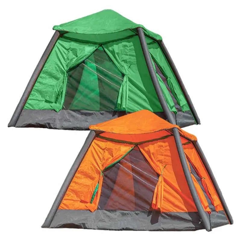 Inflatable Tent Automatic Quick Open Waterproof 4 People Camping Air Tent Folding Cube Tent Winter Summer Tourism Camping Awning