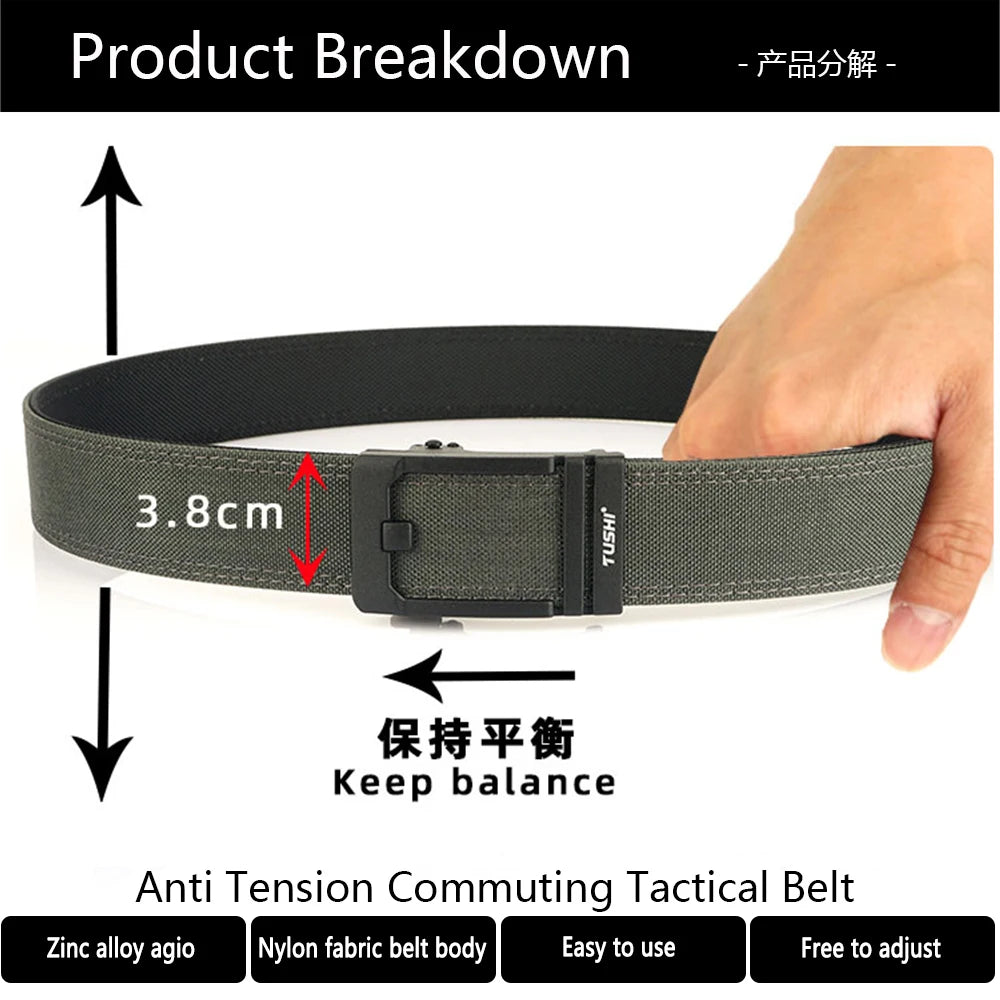 TUSHI Military New Belt Sturdy Nylon Metal