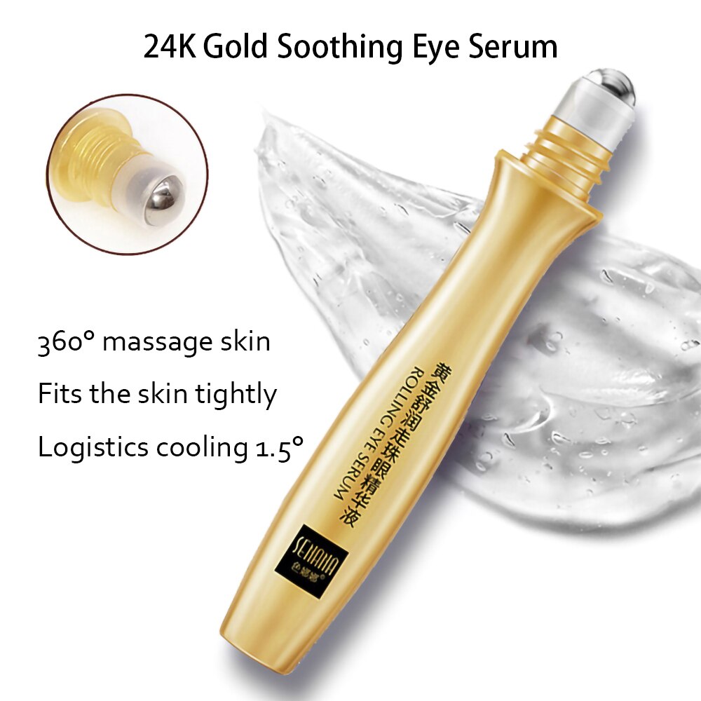 24K Gold Skincare Set Nicotinamide Face Essence Fade Dark Eye Circles Collagen Eye Cream Firming Skin Eye Mask Face Care Kit - DJVWellnessandPets