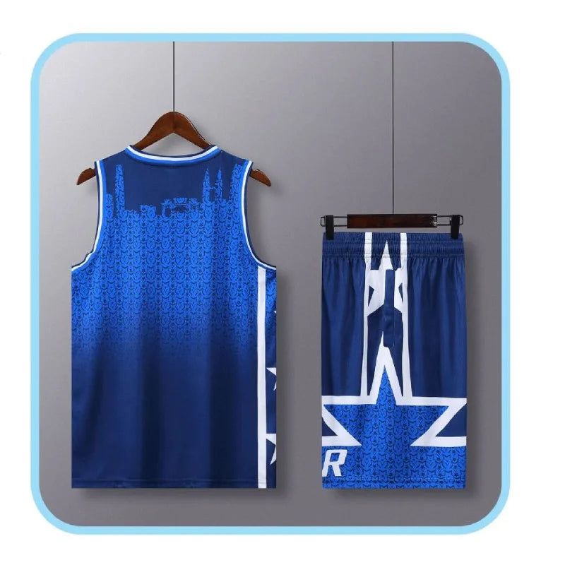 Adults Basketball Sets Sleeveless Sports Shirts Printed Customizable Breathable Team Uniform Basketball Training Accessory