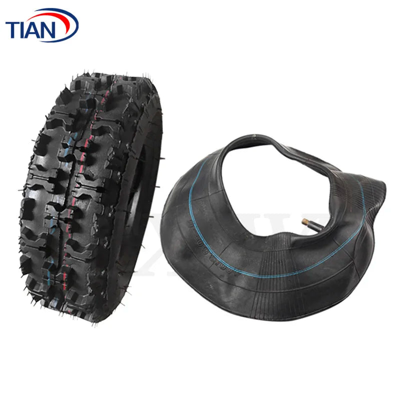 Tire 4.10-6 Tire Inner Tube Outer Tyre Suitable for 47cc 49cc Small ATV Go Kart Mini Quad Bike Snowmobile Wheel Parts