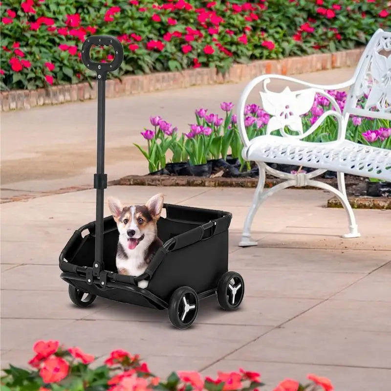 Small Pet Carriage Rolling Carrier 4 Wheels Lightweight