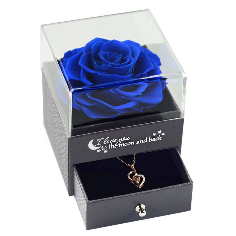 Eternal Rose Flower Jewelry Gift Box