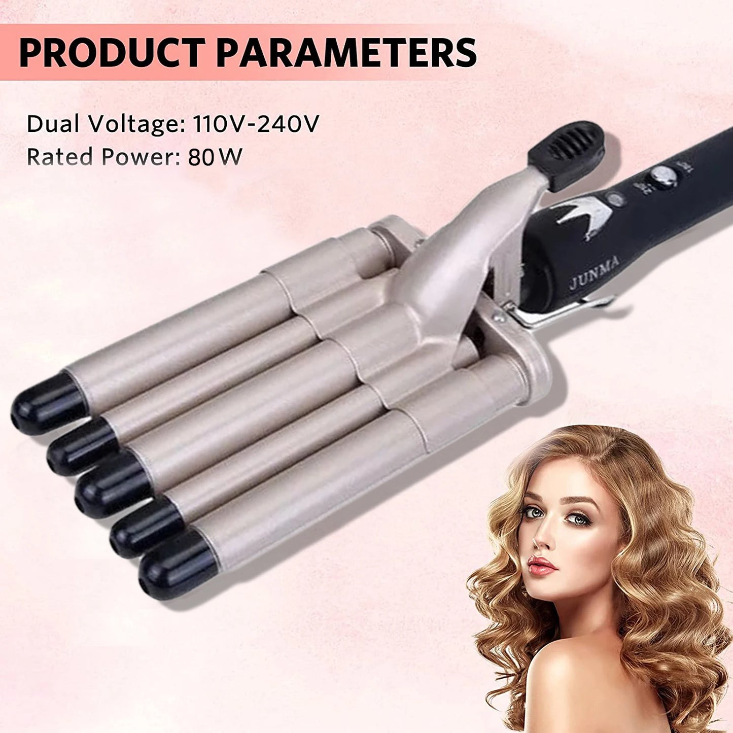 Professional Hair Waver Curling Iron Ceramic 5 Barrel Styler